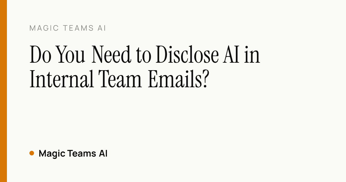 Decision tree showing when AI use in an internal team email creates a legal notice duty versus a company policy choice