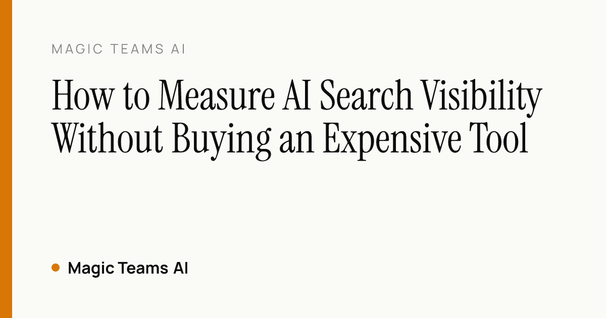Weekly AI search visibility loop running from the frozen prompt set to the citation log to the lead review