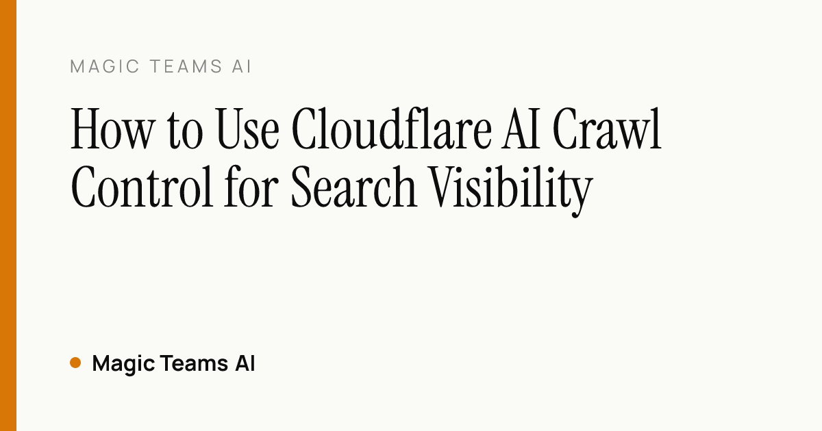 Cloudflare AI crawler control flow: request, robots.txt preference, Search/Agent/Training allow or block policy, then measurement
