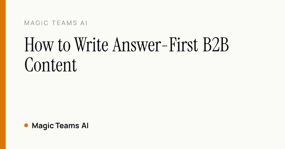 Side-by-side comparison showing traditional article structure versus answer-first structure with the direct answer highlighted in the opening paragraph