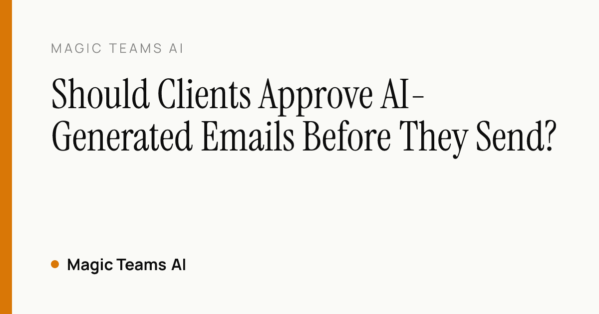 Venn diagram separating one-time client consent to AI drafting from per-message human sign-off before an email is sent