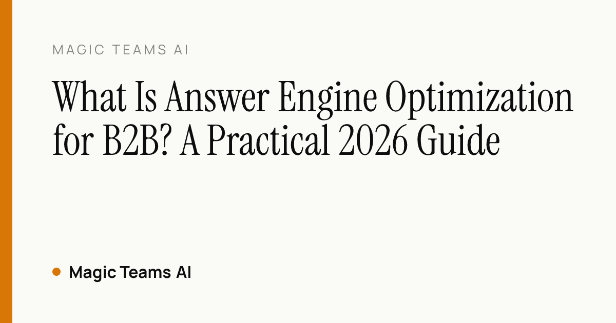 A decision tree showing the five checks that make a B2B page useful to answer engines